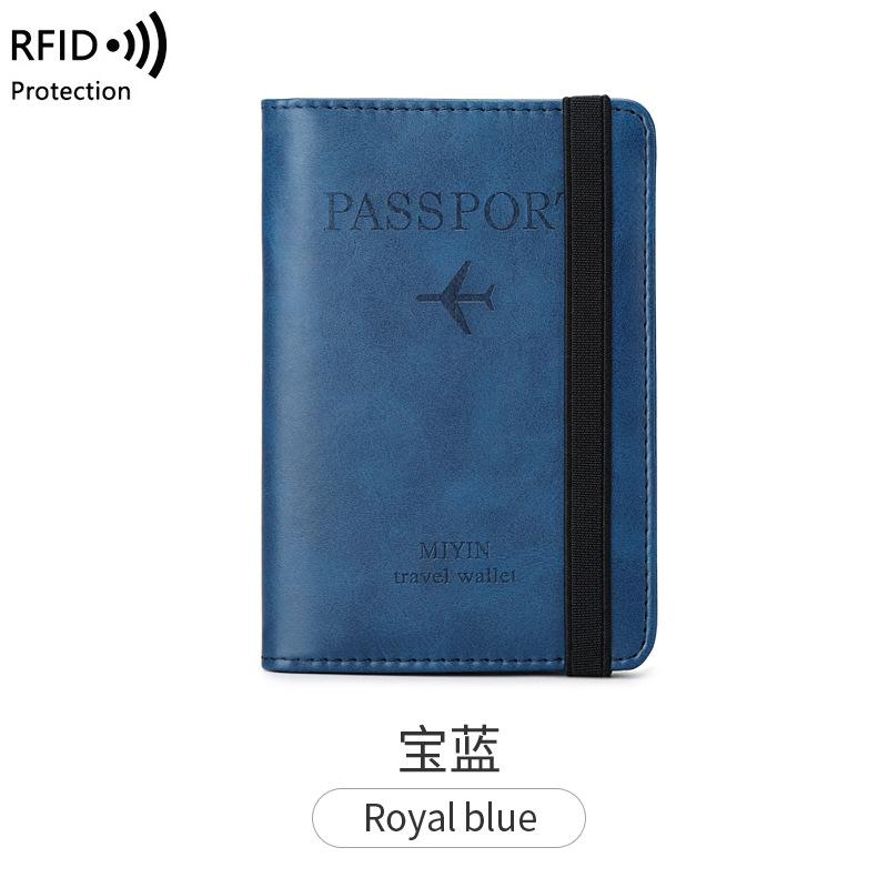 Passport bag Women's new elastic band vaccine card cover Document bag Multifunctional travel passport case