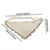 Handgehäkeltes Hohl-Dreieck-Bandana mit Muschelquasten, Boho-Stil, Kopftuch für Damen, Strandurlaub, Sonnenschutz-Dekoration