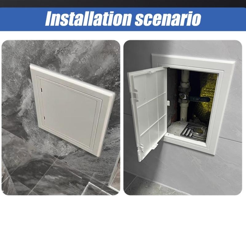 Access Panel Inspection Hole ABS Access Door Universal Plastic Push Type Inspection Port Wall Ceiling White Hatches Cover