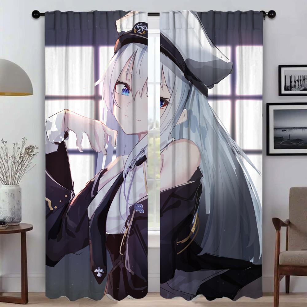 

Azur Lane Оконная штора для комнаты 2 панели затемняющие шторы 2 шт. абажуры разделительный тюль для спальни украшение на Хэллоуин W60xH90cmx2pcs-CL