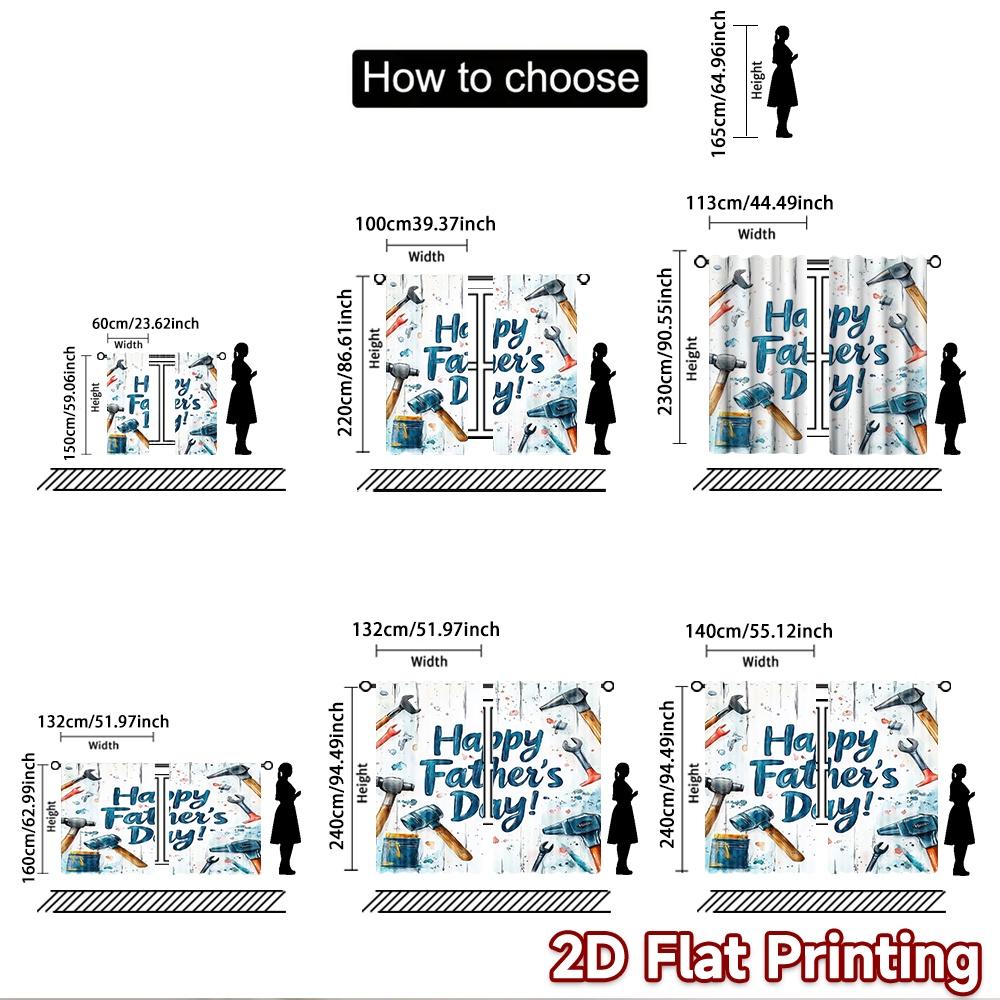2D Flat Photography Backdrop Party Backdrop Father's Day Tools 100% Polyester Festive Wall Decor Use for Holiday Portraits