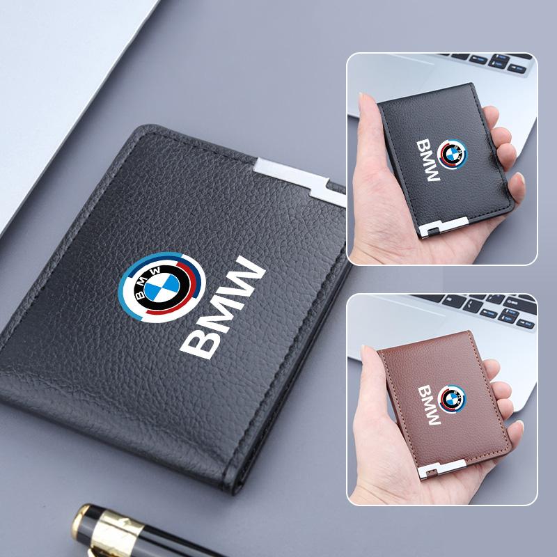 BAGH3 2026 Car Sticker Wallet Coin Purse Card Ticket Money Bag For BMW E46 E90 E60 F10 E39 F30 E36 F20 E87 E90 E70 E91 E30 G30 E53 F31