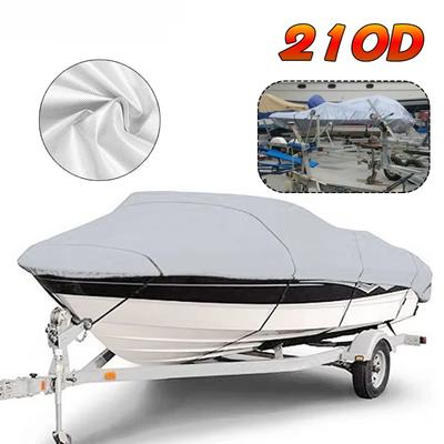 כיסוי סירת יאכטה עמיד למים 11- 22FT Barco סירה כיסוי נגד UV Heavy Duty 210D אביזרי סירת בד נגררת ימית