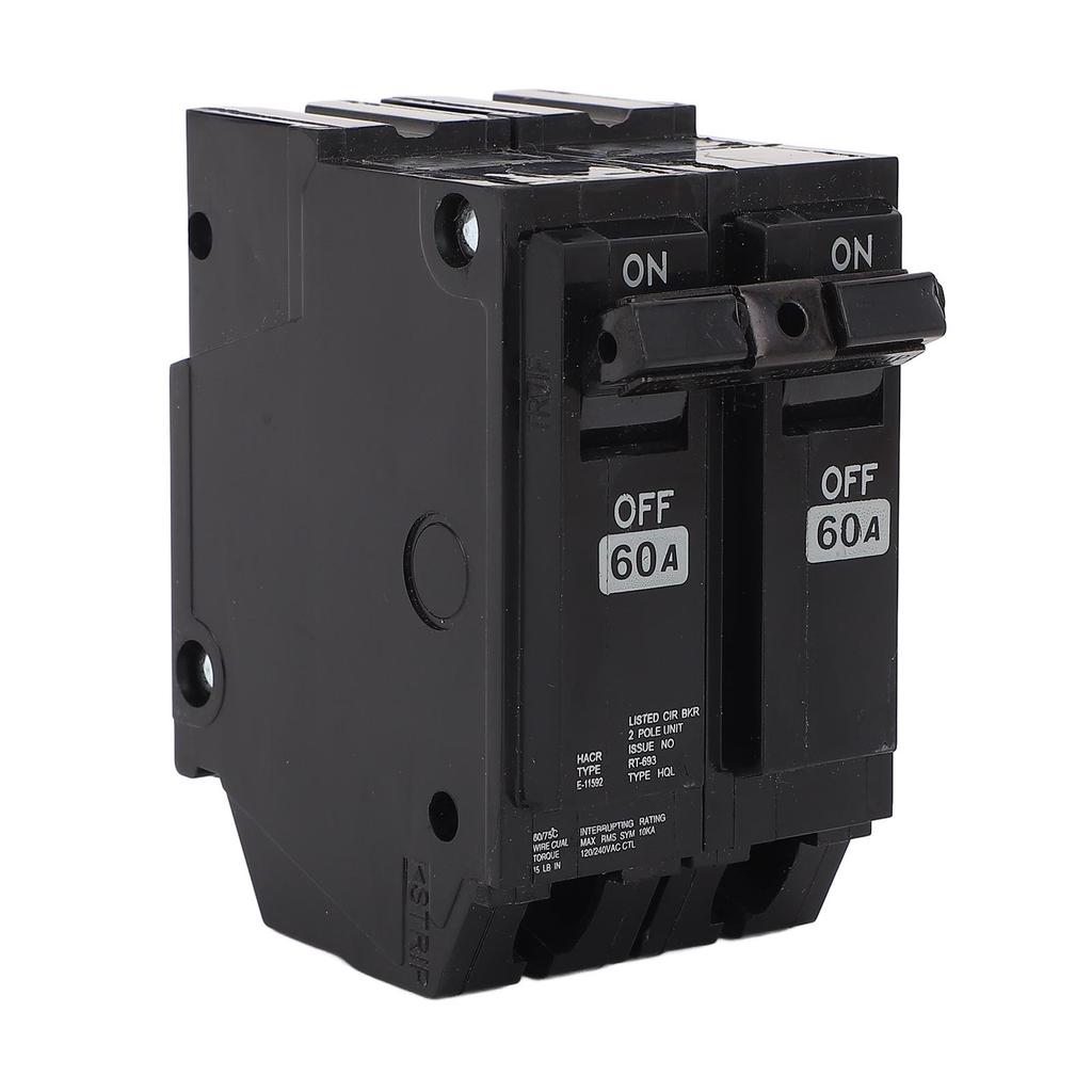 Plug in Circuit Breaker 60A 2P Electric Miniature Circuit Breaker for Home Apartment