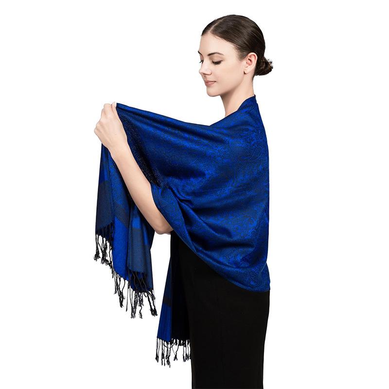 Luxury Brand Light Luxury Shawl Women'S Wrap Scarf Design Jacquard High-End Imitation Cashmere