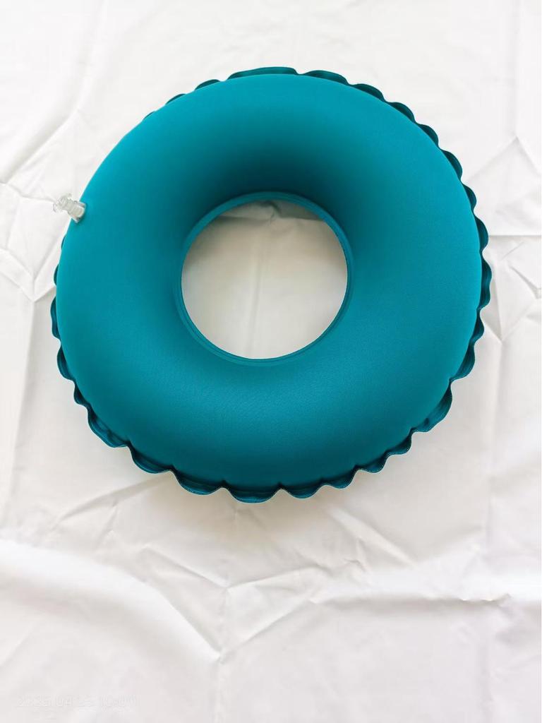Inflatable Round Seat Cushion, Anti-Bedsore PVC Air Cushion, Light Blue