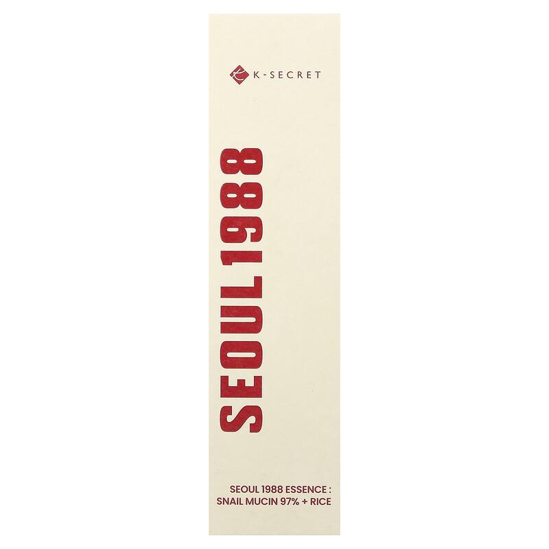 Seoul 1988 Essence, Snail Mucin 97% + Rice, 3.38 Fl Oz (100 Ml)