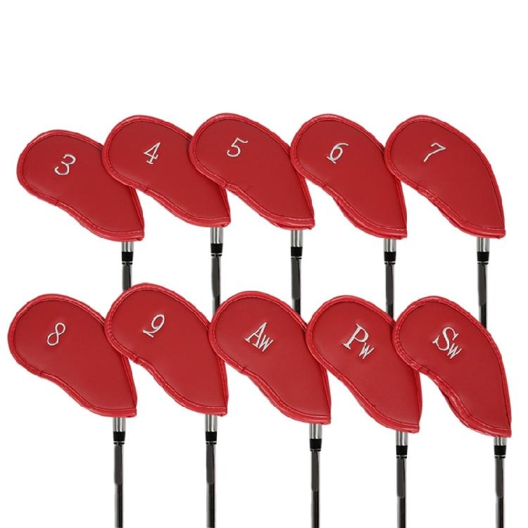 10x Synthetische Wasserdichte Golf-Eisen-Schlägerhaube Golfschläger-Kopfhaube Passend für die meisten Marken
