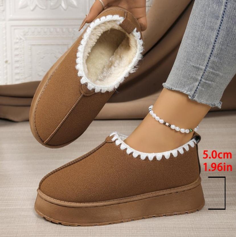 2025 Winter Suede Boots for Women Brand Women Snow Boots Outdoor Short Plush Woman Ankle Boots Botas Mujer Botines Para Mujeres