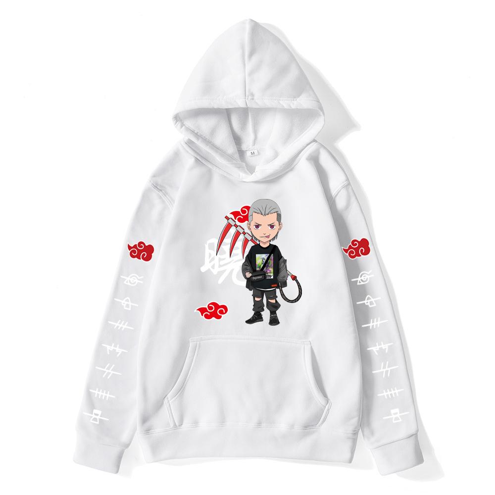 Autumn Winter Naruto Akatsuki Character Printed Hoodies Fashionable Casual Warm Sports Long Sleeved Men's and Women's Unisex Hooded Sweatshirts