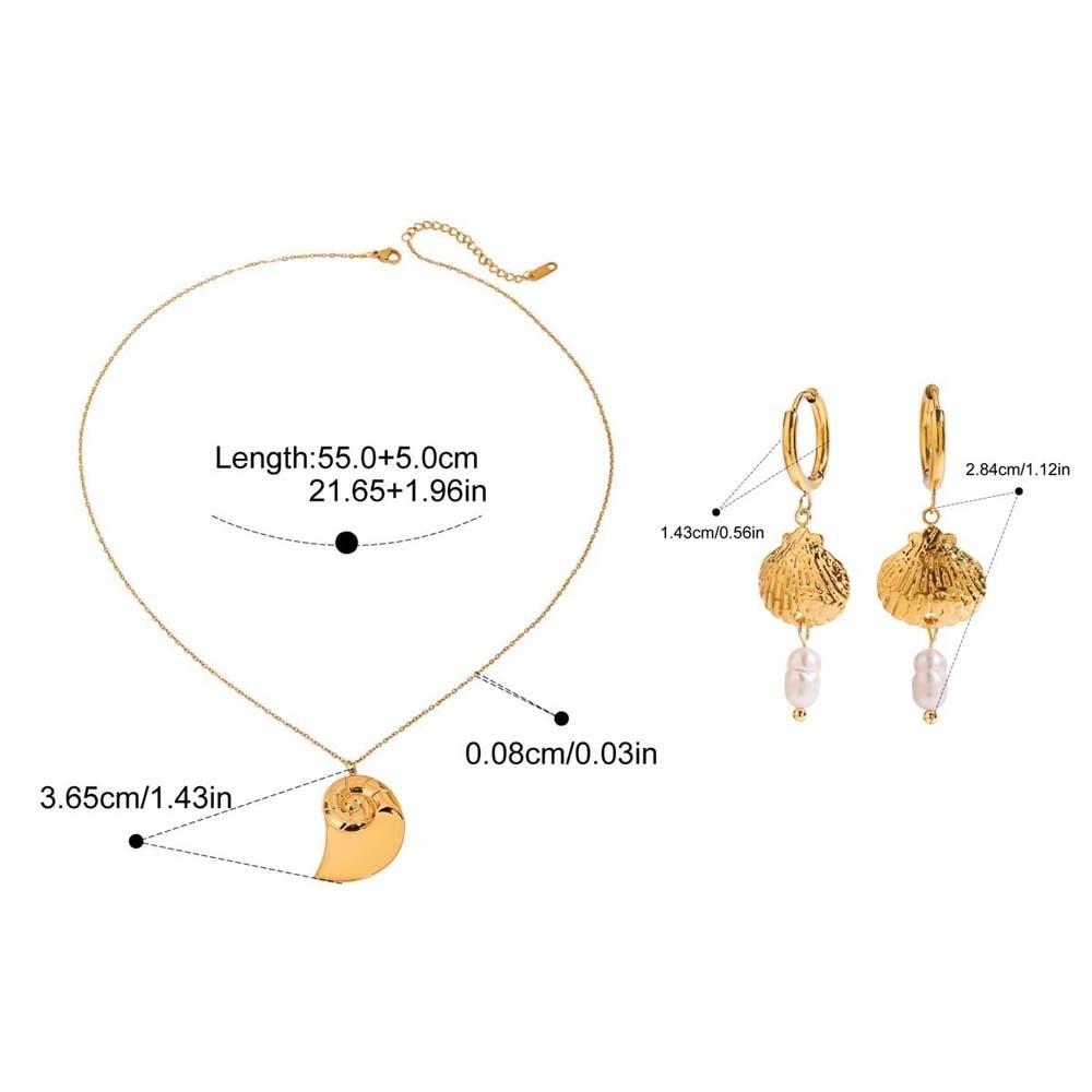 DIY Golden Fish Earrings Starfish 3D Metal Scallop Necklace Stainless Steel Waterproof Koi Seahorse Eardrops Accessories
