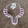 Pink Kunzite Gemstone Handmade 925 Sterling Silver Jewelry Necklace 18" KKG-443