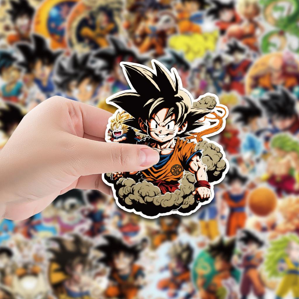 50 Dragon Ball Graffiti Stickers Computer Mobile Phone Water Cup Decorative Stickers Waterproof Creative Children's Stationery Stickers