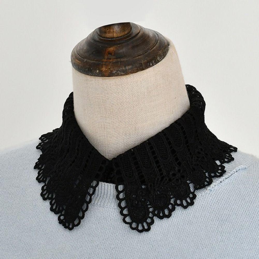 Detachable False Collar White Black Lapel Half Shirt Clothes Accessory Shawl Wrap  Women Girls