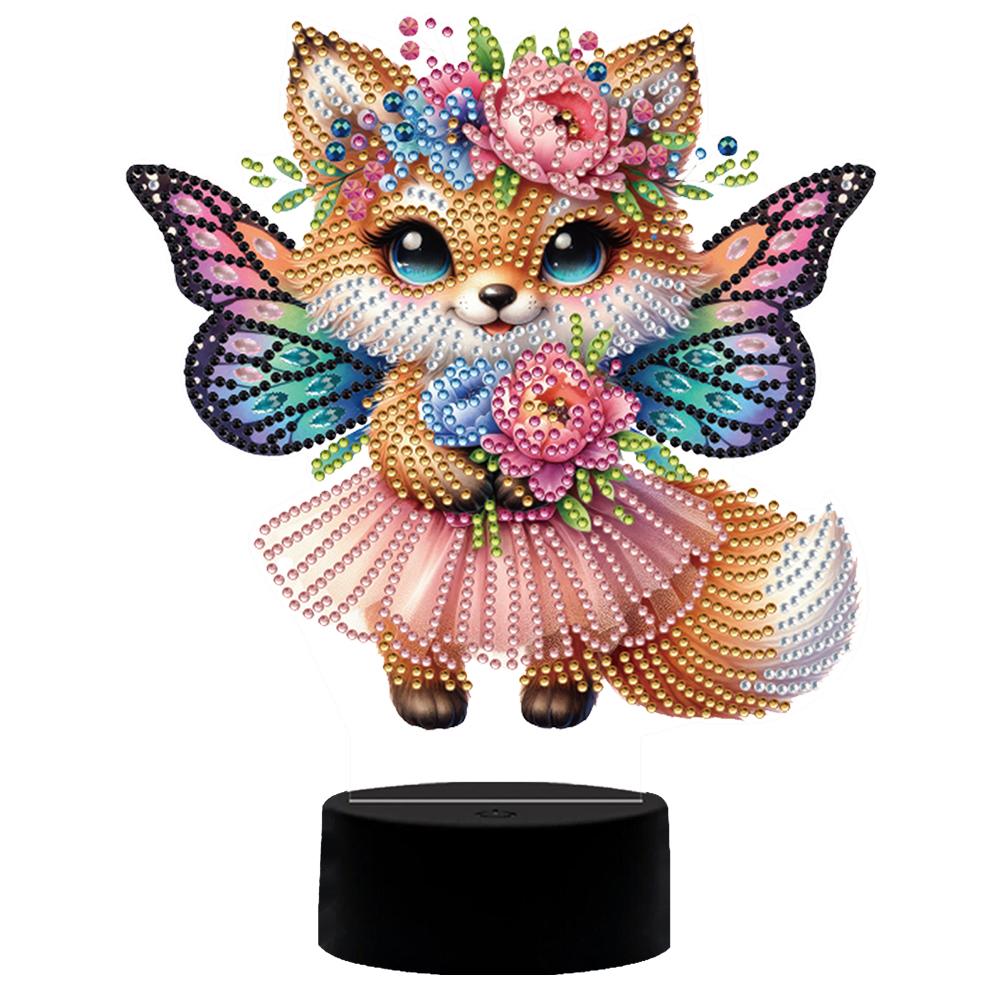 Vlinder Dier Diamant Schilderen Nachtlampje met Gereedschap DIY Diamant Schilderen Tafellamp voor Slaapkamer Woonkamer Kantoor Thuis