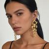 Retro Trend Exaggerated High-end Design Sense Skeleton-shaped Articulated Versatile Daily Wear Earrings