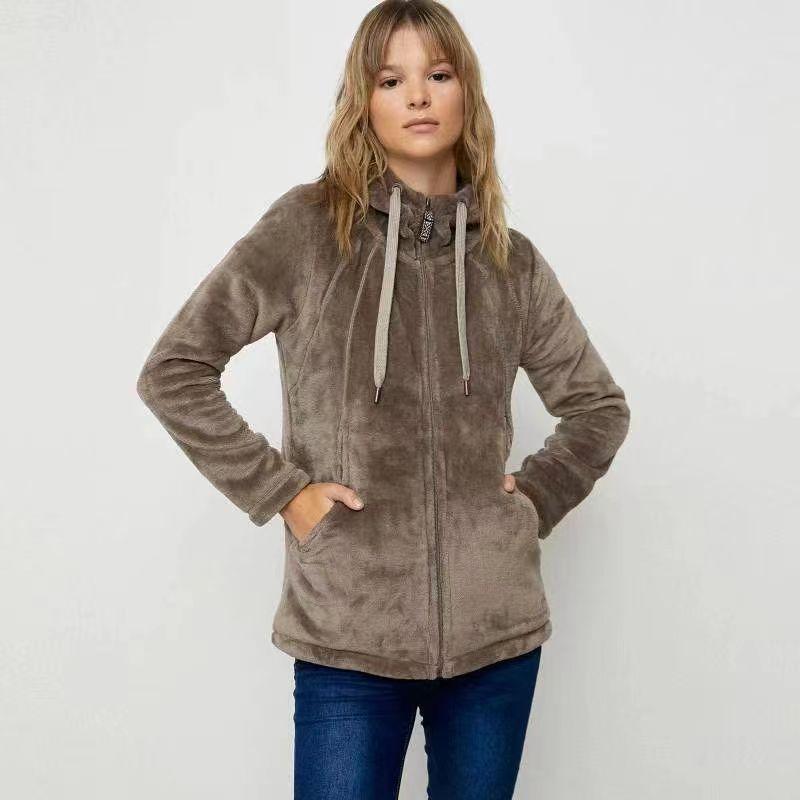 

Двусторонний свитер с бархатной курткой Европейская и американская ветрозащитная куртка Tianya Brown 4XL