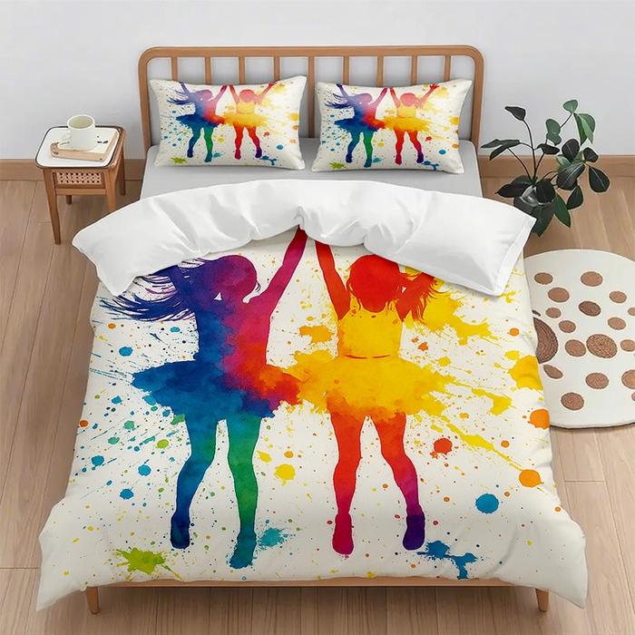 

Digital Printing Quilt Cover Set (Quilt Cover + Pillowcase) No Sheets Cartoon Animal Print Quilt Cover 135cmx200cm 2pcs
