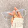 Fashionable Women's Large Square Glasses Anti Blue Light Transparent Glasses Ultra Light Neutral Glasses