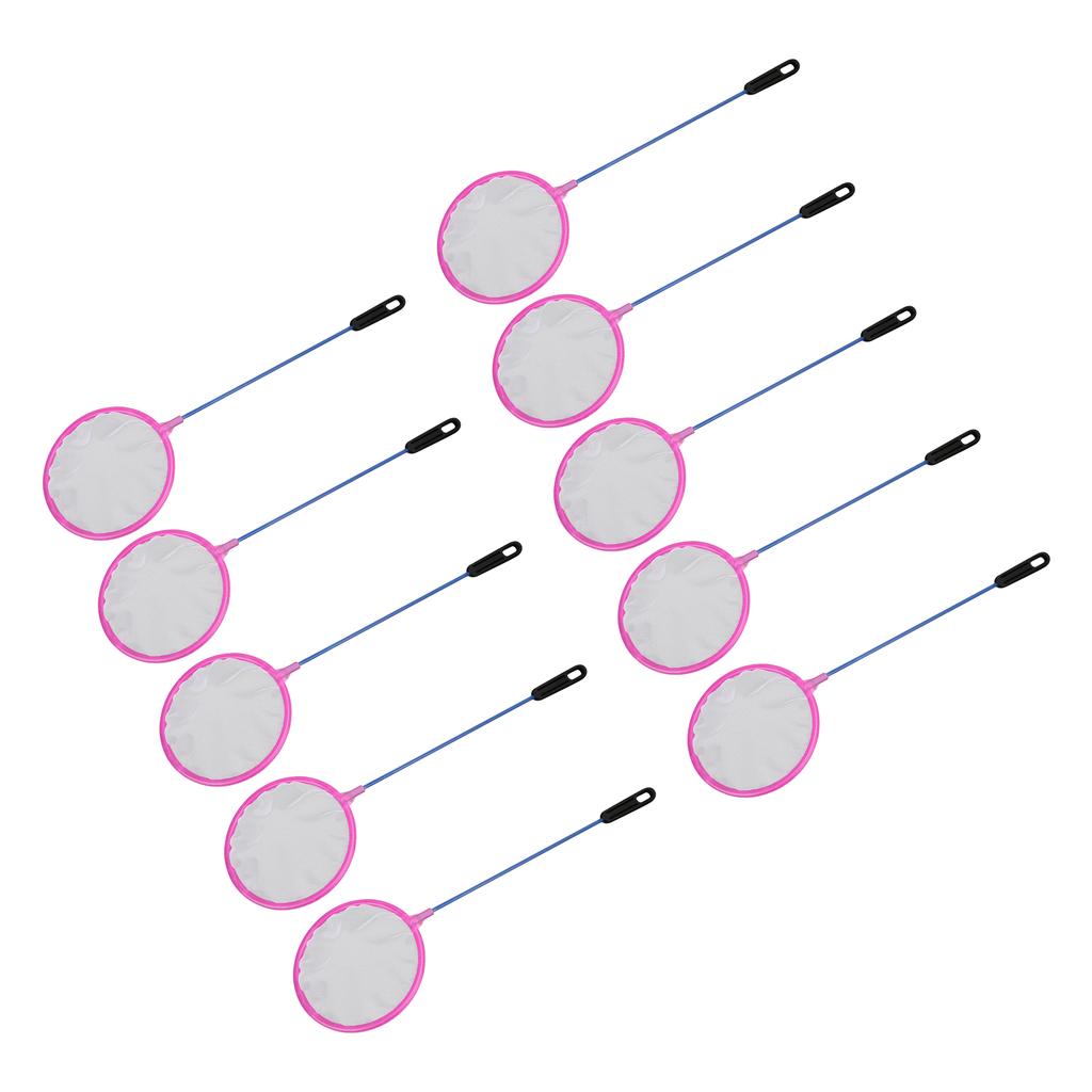 10pcs Small Fishing Net Plastic Round Coarse Hole Lightweight Net Bag for Aquarium Goldfish Shrimp