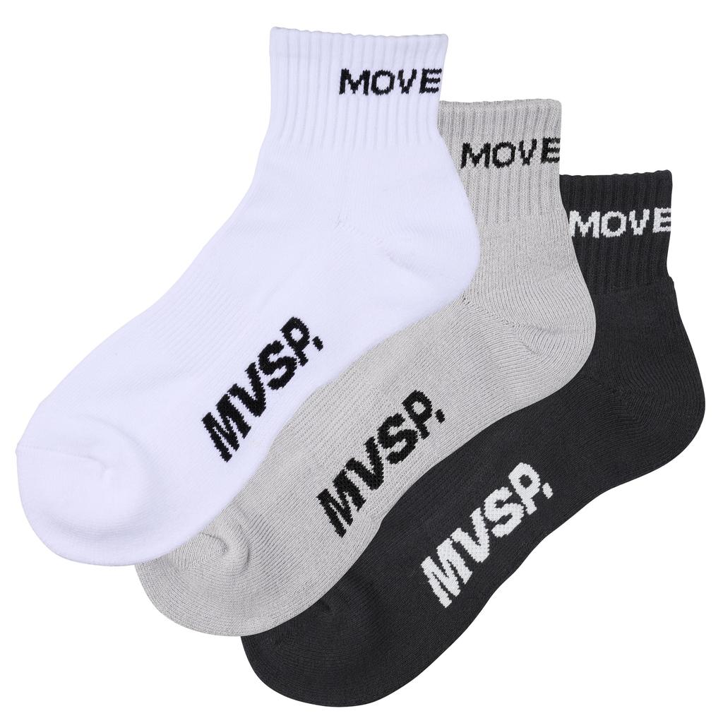 Move Sports MX00 Descente Short Socks with Sole and Arch and Comfort for and Running (ST5SSO00U) 3-Pair Right-Angle Pile-Tone Heel, Support, Training,