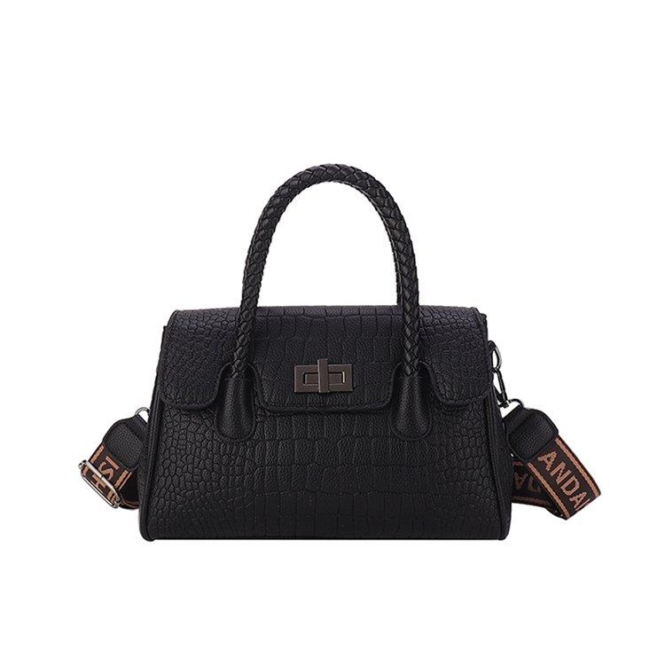 

Сумочка с крокодиловым узором, сумка через плечо из натуральной кожи, женская сумочка с клапаном и плетеной ручкой