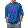 Men'S Round Neck Three-Quarters Sleeve Top Casual Fashion T-Shirt