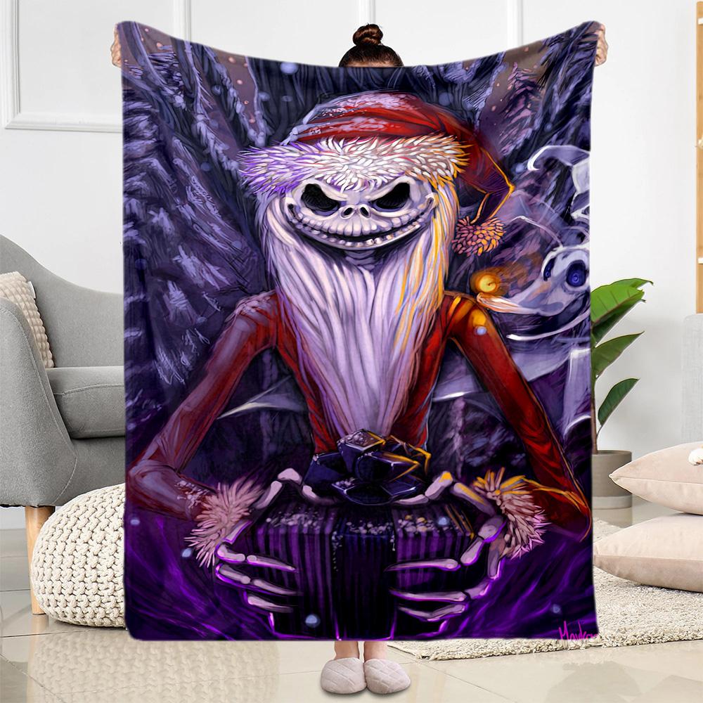 Christmas Nightmare Blanket Durable Comfort Perfect for Bed Seaside Couch All-Season Use Playful Design Ideal Gift for Friends Family Couples Picnic