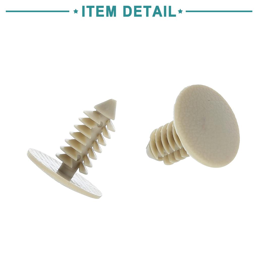 ACROPIX 50pcs Universal Car Rivet Fasteners 8mm Hole Diameter Beige