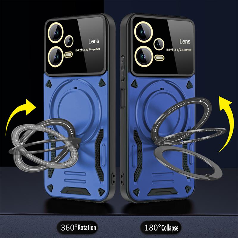 For Poco X5 Pro 5G Case Car Magnetic Holder Ring Phone Case For Pocox5pro Poko Little X5pro X 5 Pro 5X X5 Lens Armor Back Cover