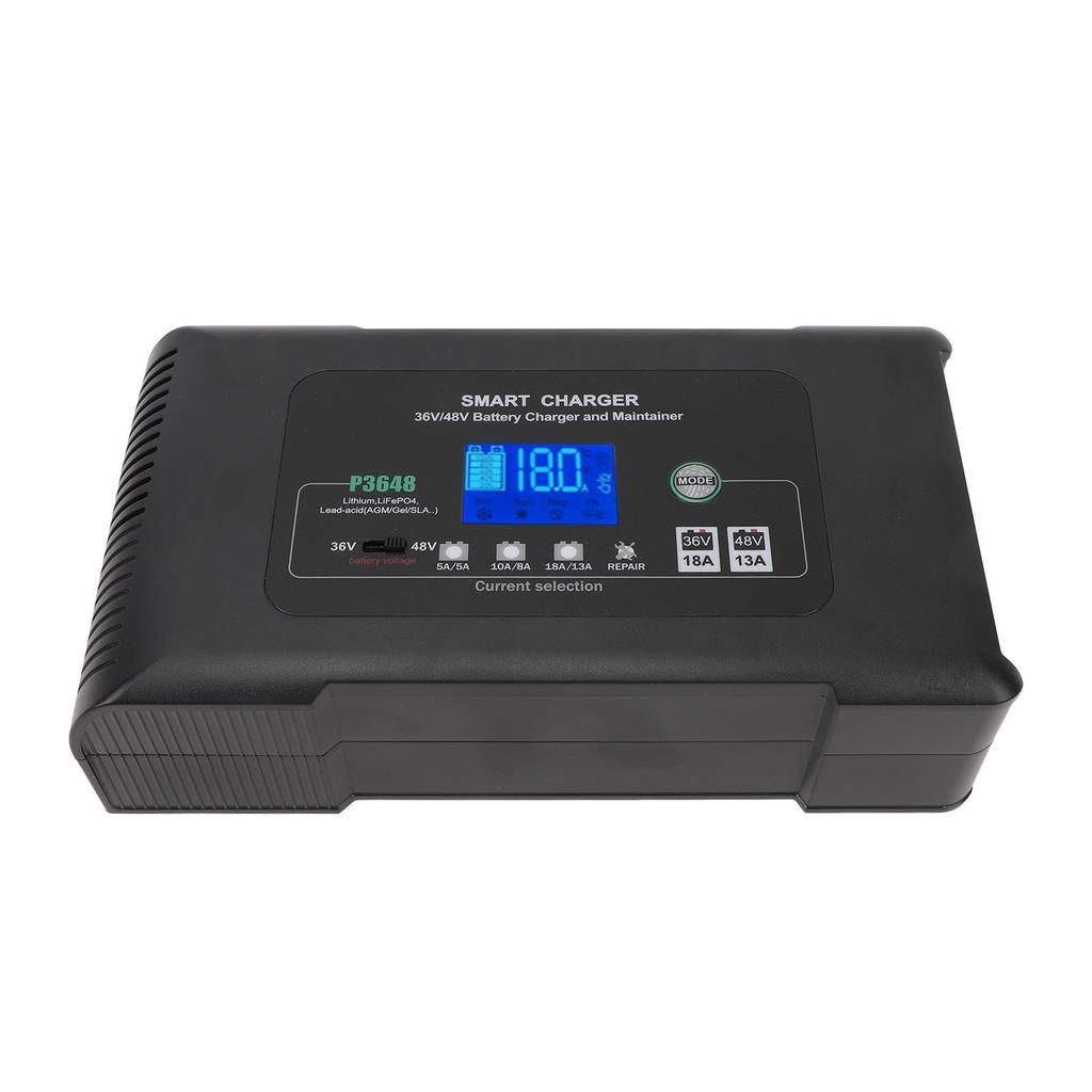 Ładowarka do akumulatorów wózka golfowego 36V18A 48V13A z ekranem LCD Ładowarka podtrzymująca do litowych do Lifep04 AGM GEL EFB MF