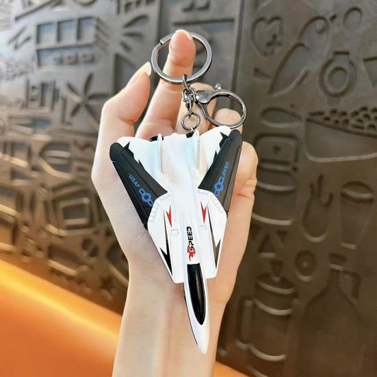 Combat Aircraft Keychain Pendant Small Portable Design Cartoon Shape Airplane Shape Key Charm Keys Stress Relief Toy