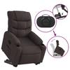 Recliner Chair with Lift Assist Dark Brown Fabric