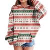 Genç Kızlar İçin Sweatshirtler Kapüşonlu Uzun Kollu İpli Kazak Sevimli Oversize Kapüşonlu Noel Günü