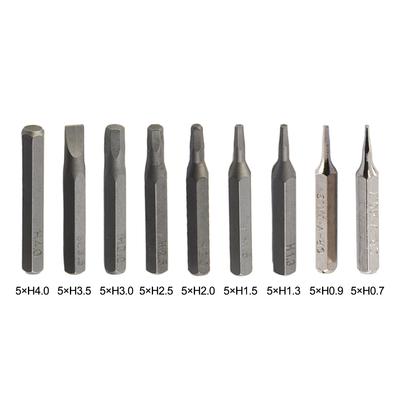 5-delige Schroevendraaier Bit H4×28mm Kleine Zeskant Schroevendraaier Bit H0.7 H0.9 H1.5 H3 H4 4mm Zeskant Schacht Meubelindustrie Schroefapparatuur Gereedschap