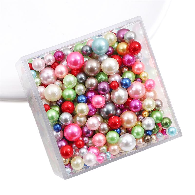 

3-8 мм 10/50 г случайные смешанные жемчужные бусины без отверстий, круглые бусины из АБС-пластика для рукоделия, изготовления ювелирных изделий 3-8mm 10g