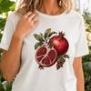 Botanical Pomegranate T-Shirt, Vintage Fruit Design (Unisex Sizes)
