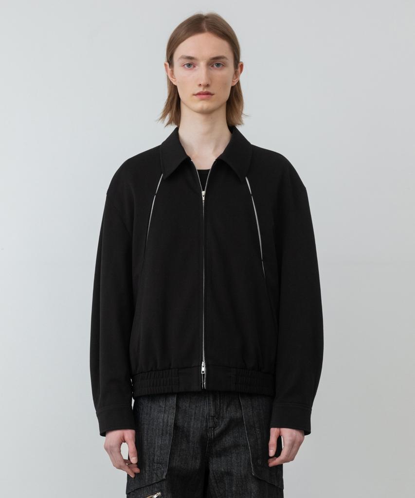 Minav Diagonal Bridge Blouson [Black]