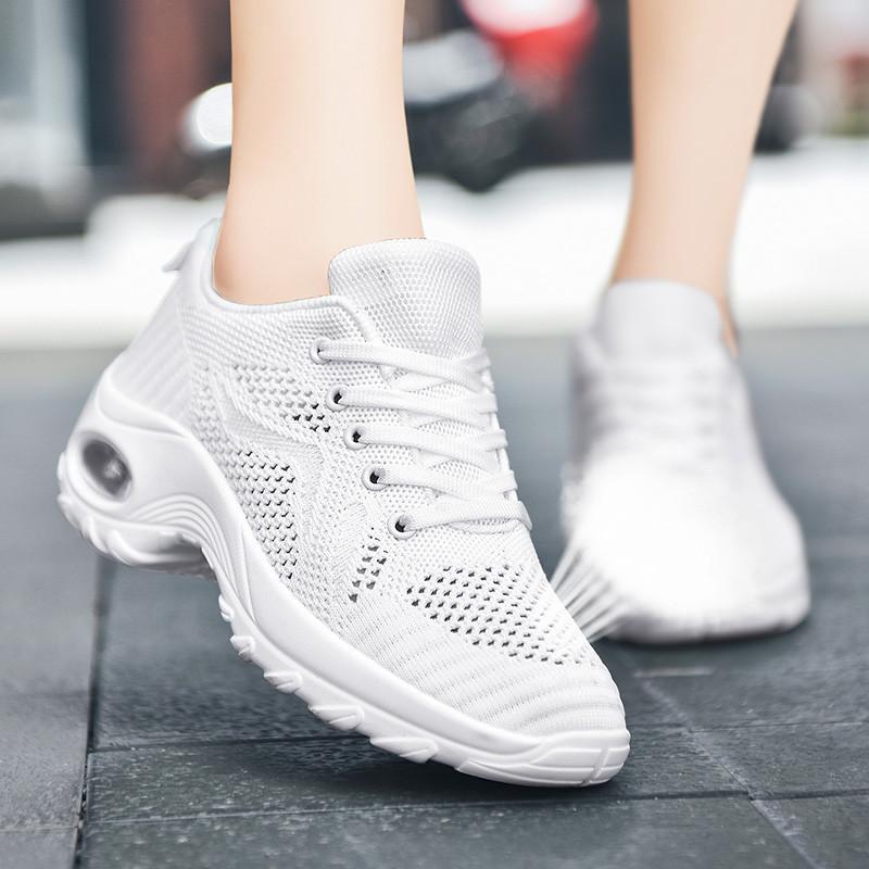 Sneakers summer new mesh breathable running shoes air cushion platform casual travel shoes