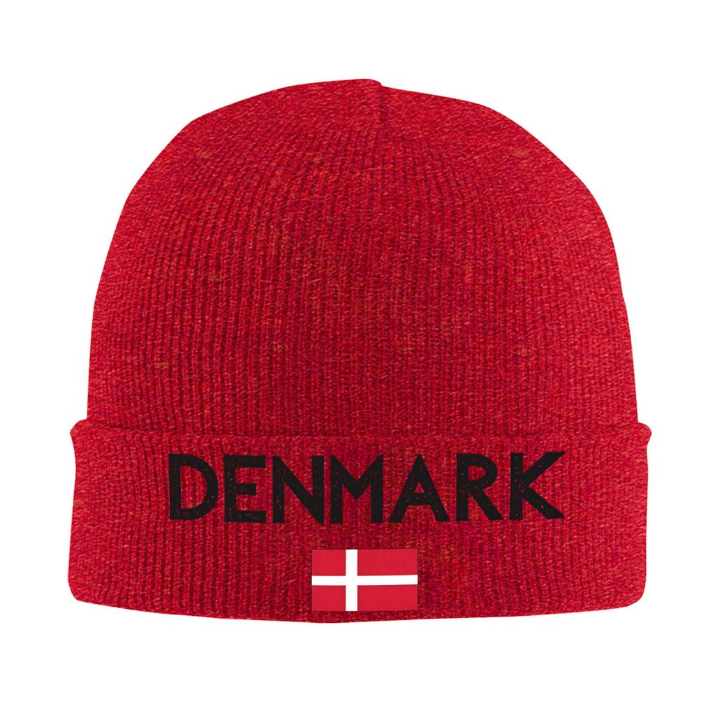 Flag of Denmark Beanie Hats Bonnet Hats Unisex Women Unisex Street Outdoor Skullies Beanies Autumn Winter Printed Head Wrap Caps