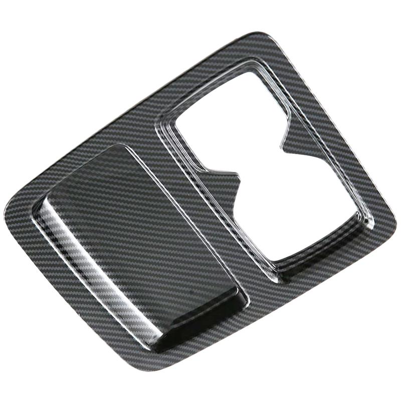 Car Rear Water Cup Holder Protection Cover Trim For Honda Accord  ABS Carbon Fiber Rear Drain Cup Cover Accessories