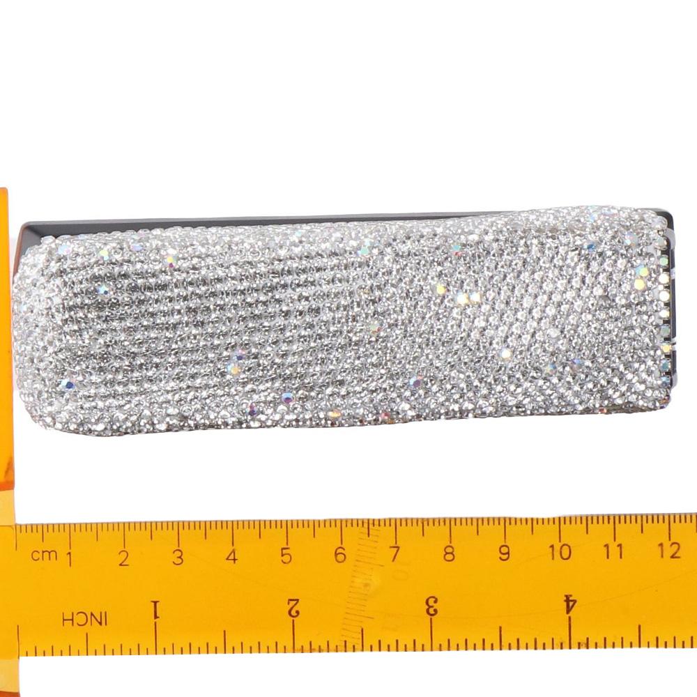 Bling Rhinestone Stapler Black Base Desk Accessory Home Crystal Stapler  Office