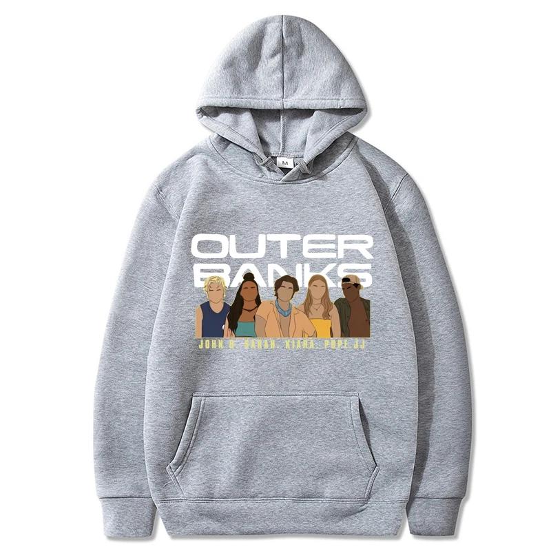 Women's Long Sleeves Outer Banks Hoodie Sweatshirt Graphic Anime Print Pullover Hoodies Women Clothes