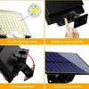 LED Solar Split Wand Lampe Im Freien Wasserdichte 192 LED Flutlicht Motion Sensor 3 Modus Solar Licht Für Garten Sicherheit Wand Licht