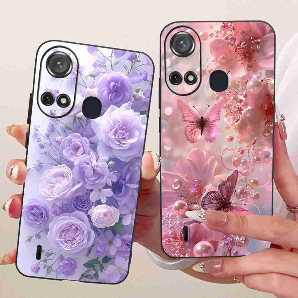 CAse For ITEL A58 Lite Silicone Soft Cover Capa For ITEL A58 A 58 Lite A58Lite New Fashion Butterfly Back Cover Bumper Capa