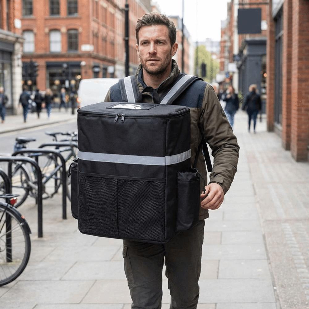 Large Capacity Commercial Delivery Box 35L Thermal Storage Backpack Food Storage Cooler Bag BBQ