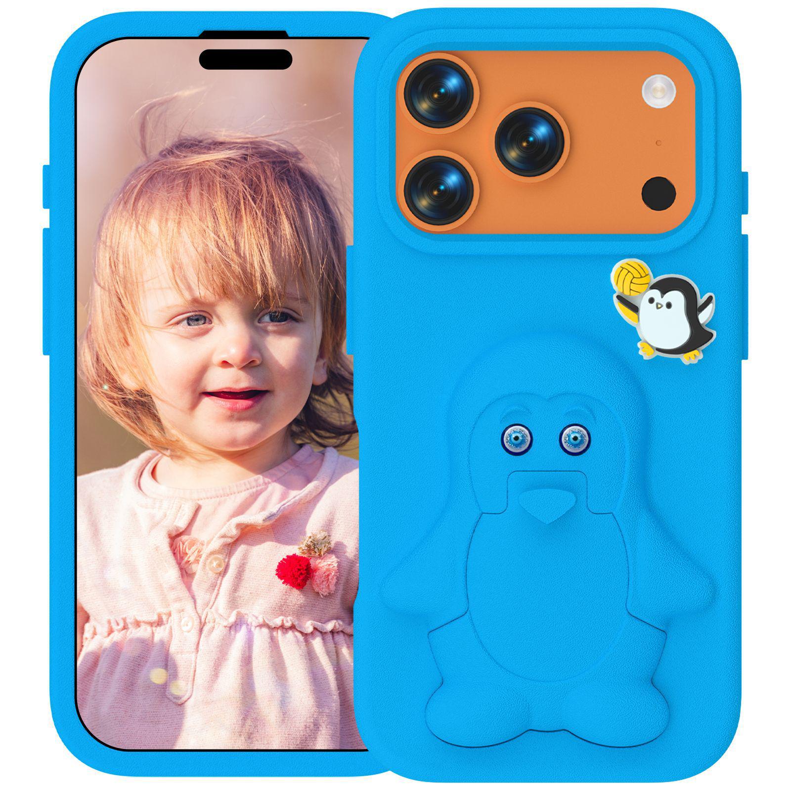 

EVA Protective Case with Hidden Stand for Apple 17/17 Air Pro/Promax iPhone 17 Pro Max синий