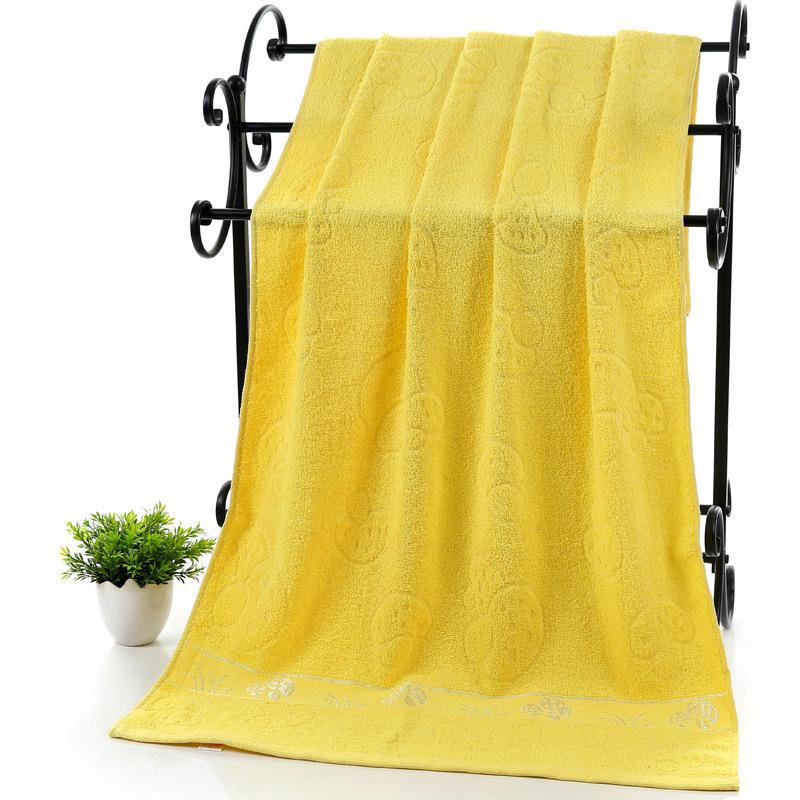 Premium Large Class A Pure Cotton Bath Towel 70x140cm, Thickened with Polyester-Cotton LOGO, Ideal for Beach or Gift, Supermarket Class B