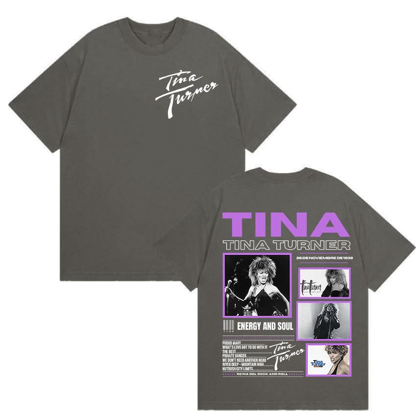 

Rapper Tina Turner Tour Graphic T Shirt Unisex Vintage High Quality Fashion Tshirts Hiphop Clothing Oversized Tshirt 4XL