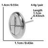 High Quality Piercing Ear Studs Round Fatima Hand Blank Charm Earring Stainless Steel Earrings For Women Men Handmade Materials